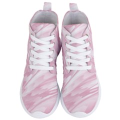 Pastel Pink Feathered Pattern Women s Lightweight High Top Sneakers by SpinnyChairDesigns