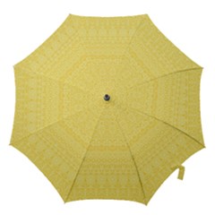 Boho Saffron Yellow Color Hook Handle Umbrellas (small) by SpinnyChairDesigns