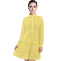 Boho Saffron Yellow Color Long Sleeve Chiffon Shirt Dress View1