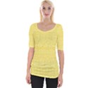 Boho Saffron Yellow Color Wide Neckline Tee View1