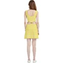 Boho Saffron Yellow Color Velvet Cutout Dress View2