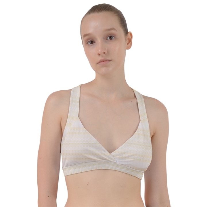 Boho Lemon Chiffon Pattern Sweetheart Sports Bra