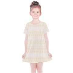 Boho Lemon Chiffon Pattern Kids  Simple Cotton Dress by SpinnyChairDesigns