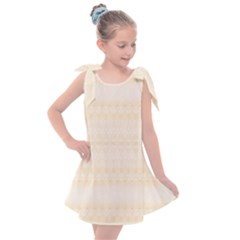 Boho Lemon Chiffon Pattern Kids  Tie Up Tunic Dress by SpinnyChairDesigns