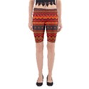 Boho Orange Tribal Pattern Yoga Cropped Leggings View1