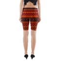 Boho Orange Tribal Pattern Yoga Cropped Leggings View2