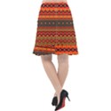 Boho Orange Tribal Pattern Fishtail Chiffon Skirt View2