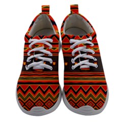 Boho Orange Tribal Pattern Athletic Shoes by SpinnyChairDesigns