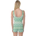 Boho Biscay Green Pattern One Piece Boyleg Swimsuit View2