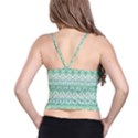 Boho Biscay Green Pattern Spaghetti Strap Bra Top View2