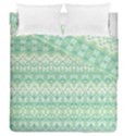 Boho Biscay Green Pattern Duvet Cover Double Side (Queen Size) View1