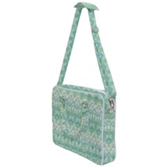 Boho Biscay Green Pattern Cross Body Office Bag by SpinnyChairDesigns