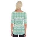 Boho Biscay Green Pattern Wide Neckline Tee View2