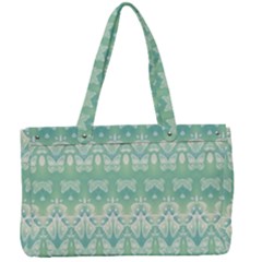 Boho Biscay Green Pattern Canvas Work Bag by SpinnyChairDesigns