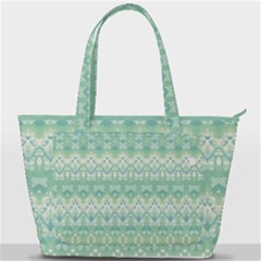 Boho Biscay Green Pattern Back Pocket Shoulder Bag  by SpinnyChairDesigns