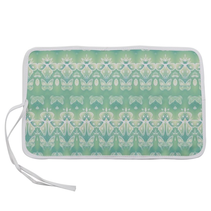 Boho Biscay Green Pattern Pen Storage Case (L)