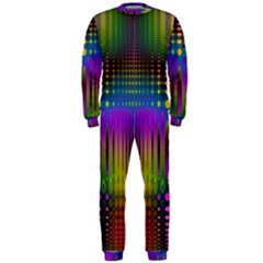 Abstract Psychedelic Pattern Onepiece Jumpsuit (men)  by SpinnyChairDesigns