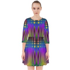 Abstract Psychedelic Pattern Smock Dress by SpinnyChairDesigns