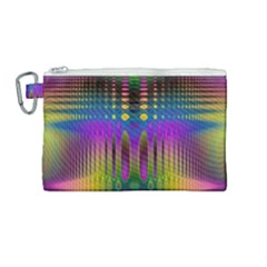 Abstract Psychedelic Pattern Canvas Cosmetic Bag (medium) by SpinnyChairDesigns