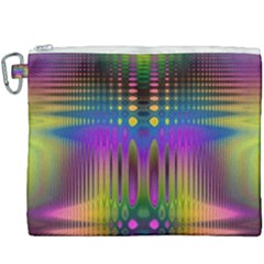 Abstract Psychedelic Pattern Canvas Cosmetic Bag (xxxl) by SpinnyChairDesigns