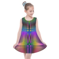 Abstract Psychedelic Pattern Kids  Summer Dress by SpinnyChairDesigns