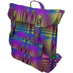 Abstract Psychedelic Pattern Buckle Up Backpack by SpinnyChairDesigns