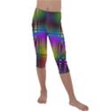 Abstract Psychedelic Pattern Kids  Lightweight Velour Capri Leggings  View1