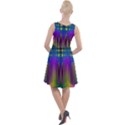 Abstract Psychedelic Pattern Knee Length Skater Dress View2