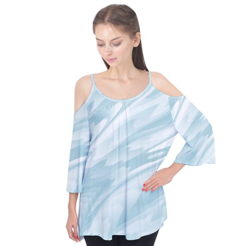 Light Blue Feathered Texture Flutter Tees by SpinnyChairDesigns