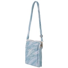 Light Blue Feathered Texture Multi Function Travel Bag by SpinnyChairDesigns