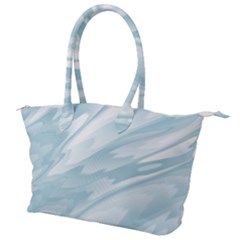 Light Blue Feathered Texture Canvas Shoulder Bag by SpinnyChairDesigns