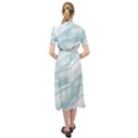 Light Blue Feathered Texture Keyhole Neckline Chiffon Dress View2