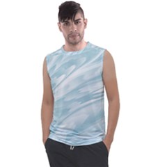 Light Blue Feathered Texture Men s Regular Tank Top by SpinnyChairDesigns