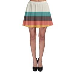 Classic Retro Stripes Skater Skirt by tmsartbazaar