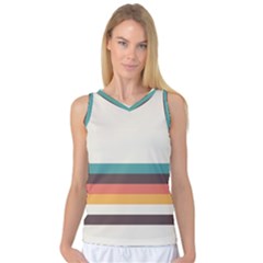 Classic Retro Stripes Women s Basketball Tank Top by tmsartbazaar