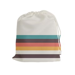 Classic Retro Stripes Drawstring Pouch (xl) by tmsartbazaar