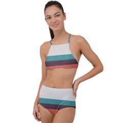 Classic Retro Stripes High Waist Tankini Set by tmsartbazaar