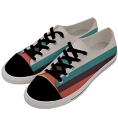 Classic Retro Stripes Men s Low Top Canvas Sneakers by tmsartbazaar