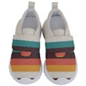 Classic Retro Stripes Kids  Velcro No Lace Shoes View1