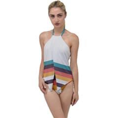 Classic Retro Stripes Go With The Flow One Piece Swimsuit by tmsartbazaar