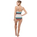 Classic Retro Stripes High Neck One Piece Swimsuit View2