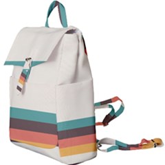 Classic Retro Stripes Buckle Everyday Backpack by tmsartbazaar