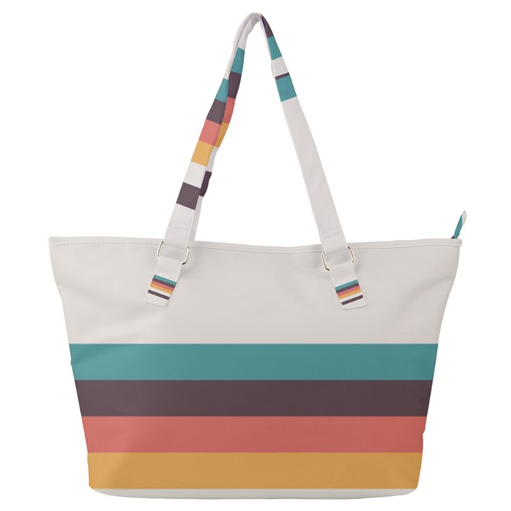 Classic Retro Stripes Full Print Shoulder Bag