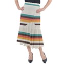 Classic Retro Stripes Midi Mermaid Skirt View1