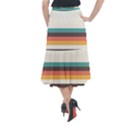 Classic Retro Stripes Midi Mermaid Skirt View2