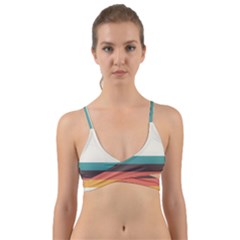 Classic Retro Stripes Wrap Around Bikini Top by tmsartbazaar