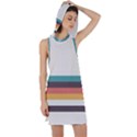 Classic Retro Stripes Racer Back Hoodie Dress View1