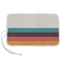 Classic Retro Stripes Pen Storage Case (l) by tmsartbazaar