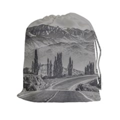 Deserted Landscape Highway, San Juan Province, Argentina Drawstring Pouch (2xl) by dflcprintsclothing