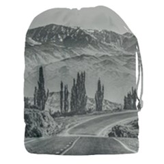 Deserted Landscape Highway, San Juan Province, Argentina Drawstring Pouch (3xl) by dflcprintsclothing